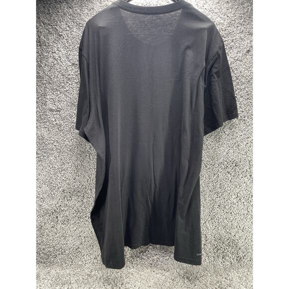 Men's Adidas 3 Stripes Logo Tee TShirt Black White Letters Size 4XL Pre Worn - Picture 4 of 12